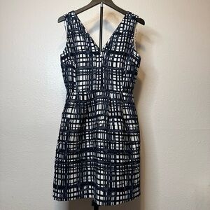 Madewell Midnight Dress in Brushstroke Plaid Fit and Flare Size 2 New